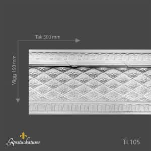 Stuckatur taklist TL105 (Löpmeter)