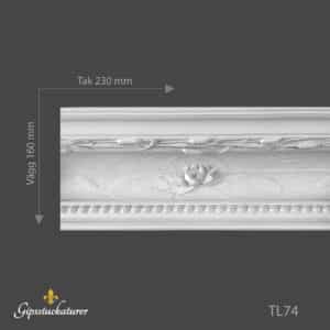 Stuckatur taklist TL74 (Löpmeter) Stuckatur taklist TL74 (Löpmeter)