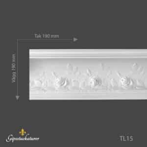 Stuckatur taklist TL15 (Löpmeter) Stuckatur taklist TL15 (Löpmeter)